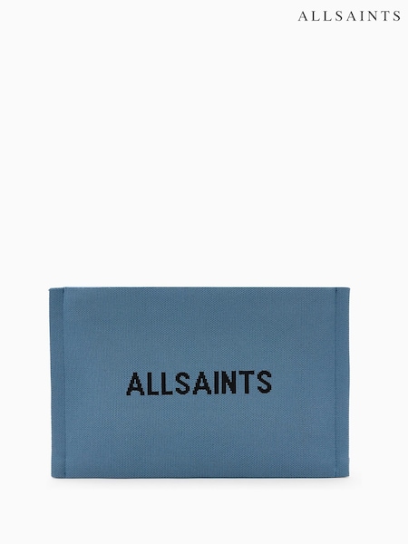 כחול  - AllSaints Izzy 100% Cotton Clutch (G00700) | ‏347‏₪