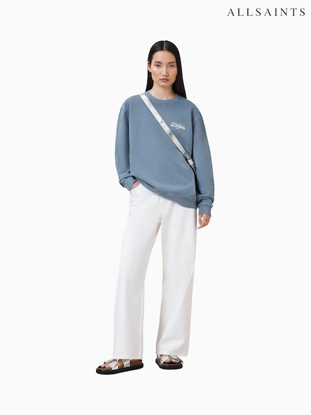 AllSaints Blue Soleil Etta 100% Organic Cotton Sweatshirt (G00733) | 6,549 UAH