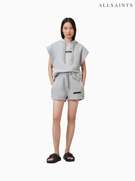 AllSaints Grey Sorri 100% Organic Cotton Sweat Shorts (G00734) | €105