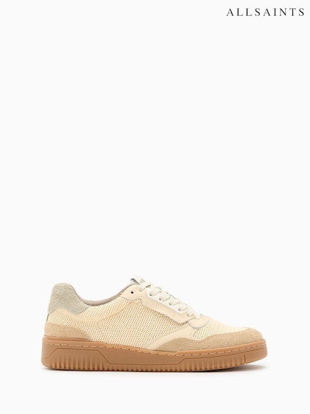 AllSaints Cream Regan Mesh Low Trainers (G00739) | €197