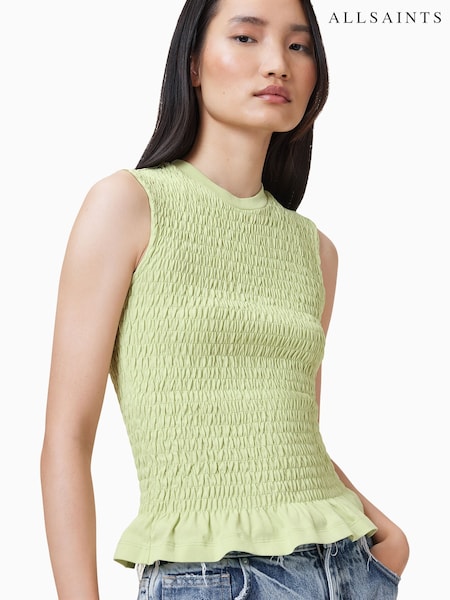 AllSaints Green Ode 100% Organic Cotton Tank (G00745) | $103