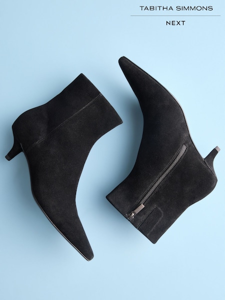 Black Tabitha Simmons x Next Underset Heel Ankle Boots (G00776) | R$ 785