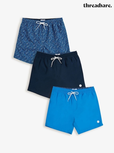 Threadbare Blue Swim Shorts 3 Pack (G00854) | kr514