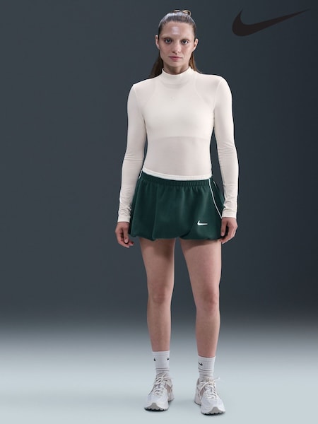 Nike White Chill Knit Mock Neck Long Sleeve Top (G00977) | €50