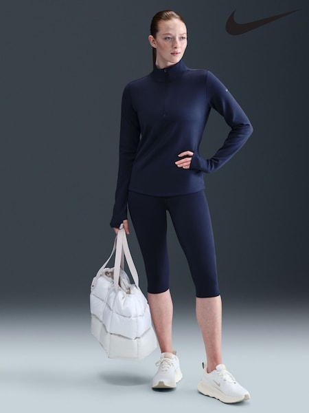 Mitternachtsblau - Nike One Therma-FIT 1/2 Zip Mid Layer T-Shirt (G00995) | 78 €