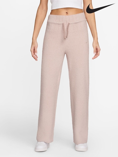 Nike Pink Silt Sportswear Phoenix Cozy Bouclé Knit Joggers (G01020) | €102