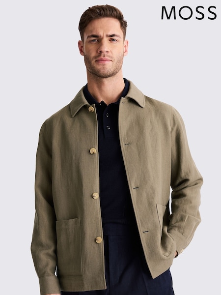 MOSS Green Khaki Wool Shacket (G01133) | €171