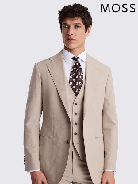MOSS Natural Italian Tailored Fit Neutral Jacket (G01136) | €423