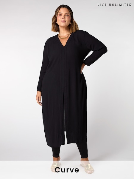 Черный - Live Unlimited Curve Petite Split Front Tunic (G01206) | €86
