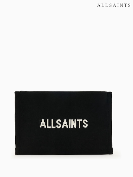 AllSaints Black Izzy 100% Cotton Clutch (G01251) | €91