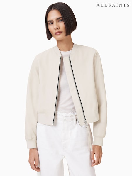 AllSaints Onyx White Orten Bomber Jacket (G01259) | €471