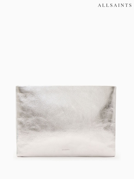 AllSaints Grey Bettina Clutch (G01262) | €158