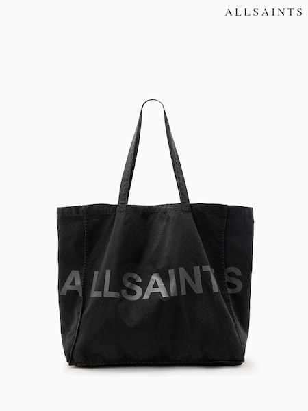 AllSaints Black Large Biggy 100% Organic Cotton Tote Bag (G01277) | €60