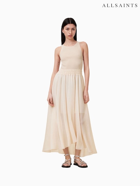 AllSaints Cream Zenia Dress (G01283) | €253