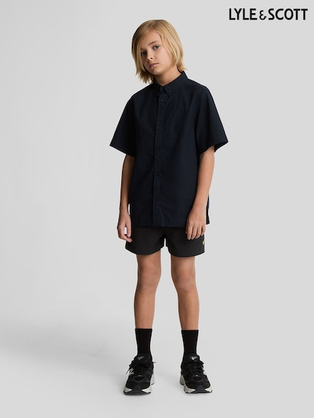 Lyle & Scott Black Plain 100% Cotton Swim Shorts (G01308) | €50