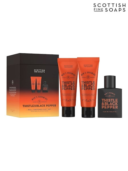 Scottish Fine Soaps Thistle & Black Pepper Well Groomed Gift Set (G01449) | €44