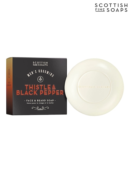 Scottish Fine Soaps Thistle Black Pepper Face & Beard Soap 100g (G01452) | €12