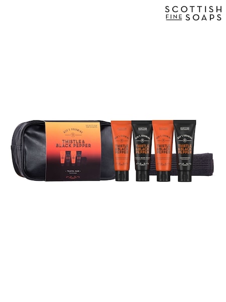Scottish Fine Soaps Thistle Black Pepper Travel Bag (G01453) | €32