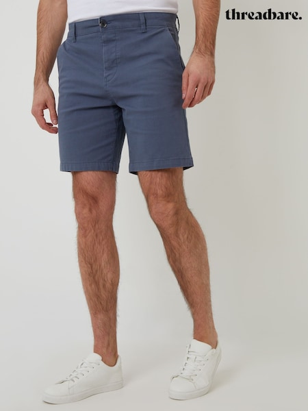 Threadbare Blue Regular Fit Stretch Chinos Shorts (G01534) | €34