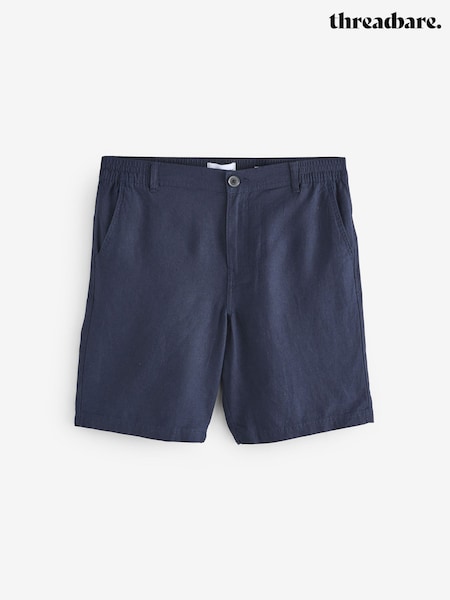 Azul - Threadbare Linen Blend Shorts (G01557) | R$ 280
