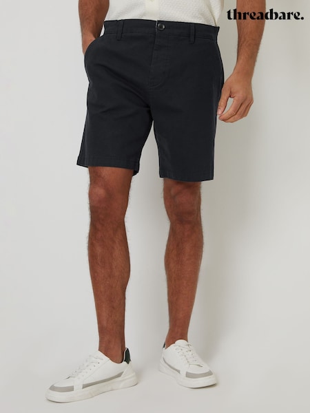 Threadbare Black Regular Fit Stretch Chinos Shorts (G01575) | €34