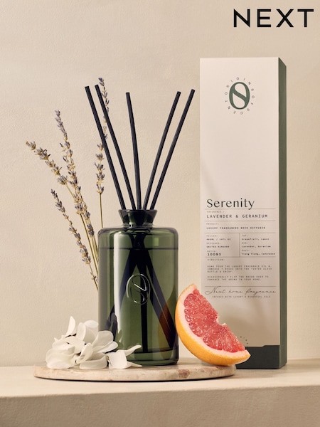Serenity Green Geranium & Lavender 400ml Reed Diffuser (G01619) | €39