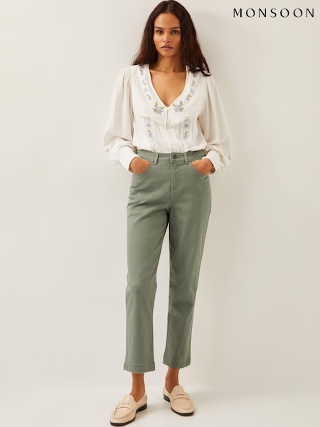 Monsoon Green Safaia 7/8 Denim Jeans (G01697) | $68