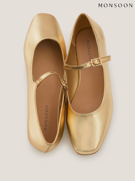 Kultainen/kullanvärinen - Monsoon Crista Mary Jane Ballet Matalakantaiset kengät (G01702) | €71