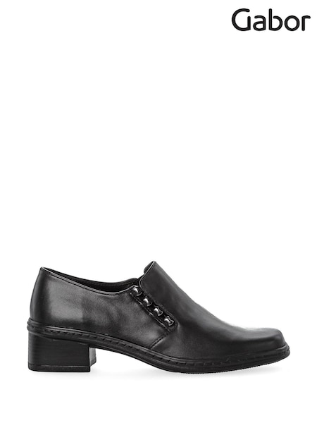 Gabor Hertha II Leather Basic Casual Black Shoes (G01780) | €126