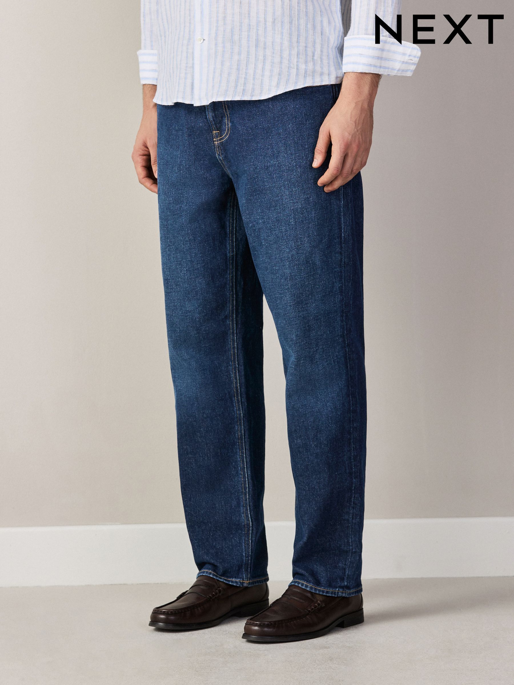 Men's Straight Fit Jeans | Slim Straight Cut Jeans | Next Official