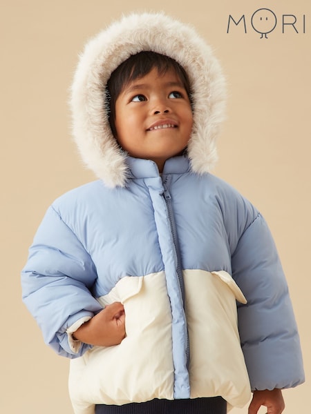 MORI Supersoft Cosy Zip Up Coat with Detachable Hood (G01882) | €80