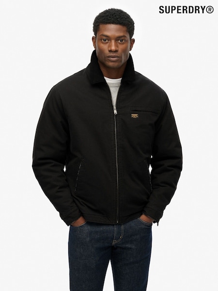 Superdry Black Cotton Canvas Ranch Jacket (G02066) | €129