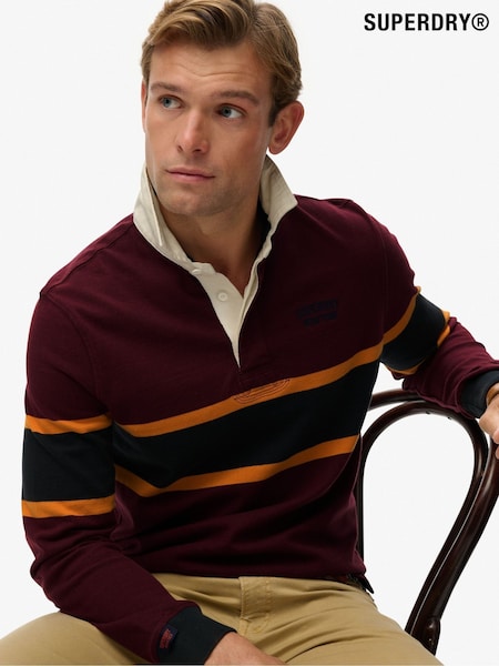Superdry Vintage Athletic Stripe Rugby Shirt (G02083) | R$ 495