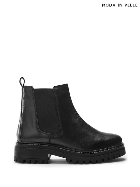 Preto - Moda in Pelle Odasia Soft Square Elasticated Chelsea Boots (G02260) | R$ 880