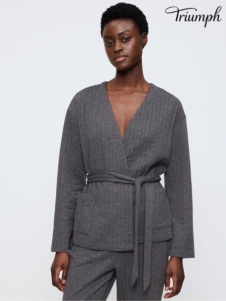 Triumph Grey Cozy Comfort Robe Top Quilted (G02555) | €56