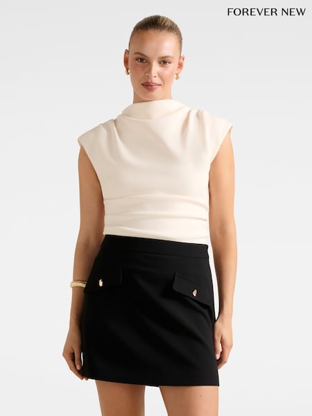 Forever New Black Hazel Pocket Mini Skirt (G02595) | €63