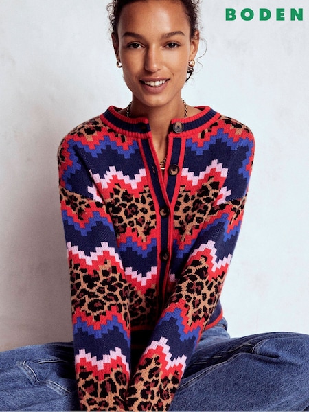 Boden Abi Jacquard Cardigan (G02628) | 210 €