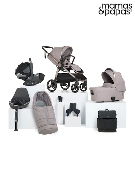 Mamas & Papas 8 Piece Moonstone Grey Ocarro Complete Nursery Travel Bundles (G02735) | €1,826