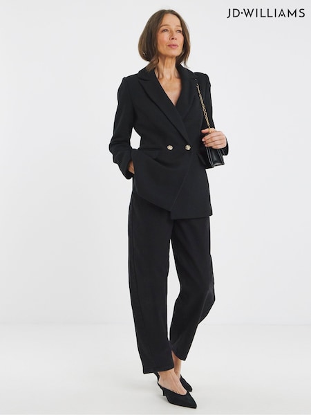 JD Williams Black Double Breasted Boucle Blazer (G02844) | €96