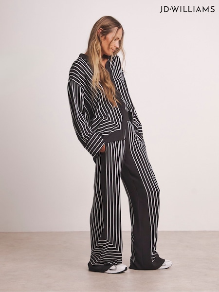 JD Williams Black Anthology By JD Williams Premium Stripe Print Trouser (G02846) | €48