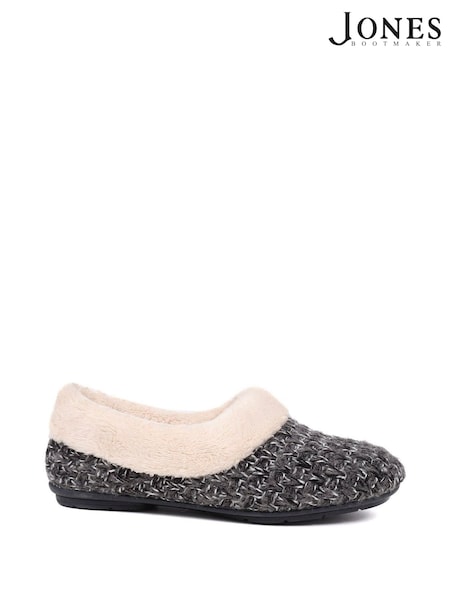 Jones Bootmaker Grey Faux-Fur-Lined Slippers (G02891) | €59