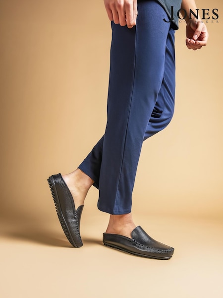 Jones Bootmaker Black Zethan Full Slippers (G02893) | €83