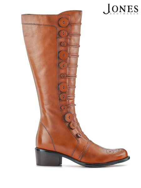 Jones Bootmaker Brown Andreea Leather Long Boots (G02901) | €252
