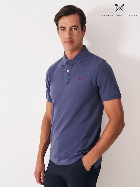Crew Clothing Blue Classic Pique Polo Shirt (G04071) | €51