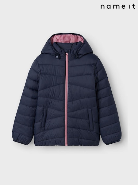 Name It Blue Hooded Puffer Jacket (G04075) | 139 QAR