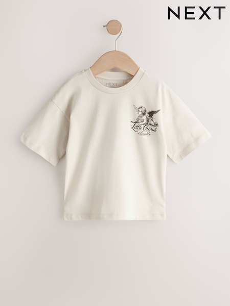 Stone Little Cherub Short Sleeve Back Print T-Shirt (3mths-7yrs) (G04076) | AED30 - AED41