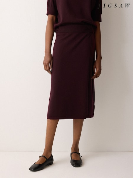 Jigsaw Red Red Fine Merino Wrap Skirt (G04136) | €173