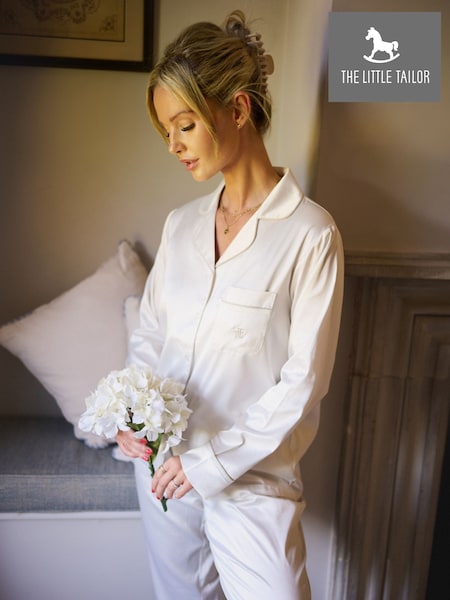 The Little Tailor Satin Button Through Pyjamas (G04301) | €78