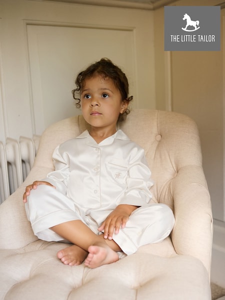 The Little Tailor Kids Satin Button Through Pyjamas (G04311) | AED175 - AED186