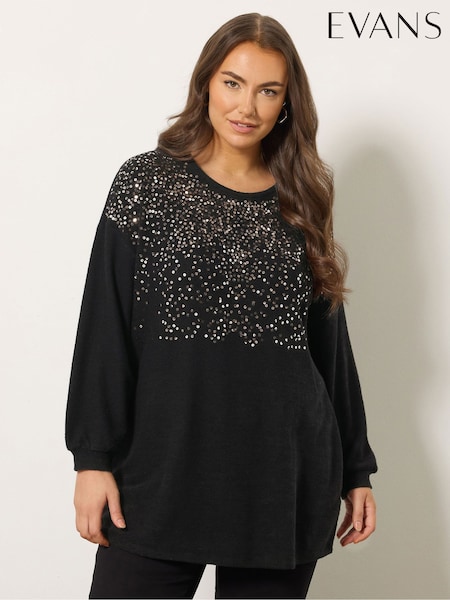 Schwarz - Evans Sequin Top (G04639) | 66 €